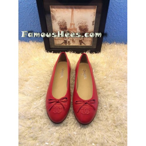 Classic flat red leather 